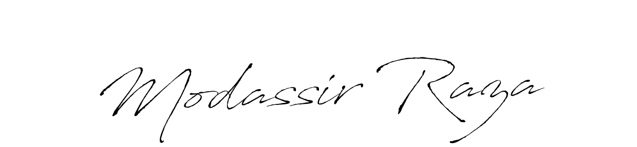 Modassir Raza stylish signature style. Best Handwritten Sign (Antro_Vectra) for my name. Handwritten Signature Collection Ideas for my name Modassir Raza. Modassir Raza signature style 6 images and pictures png