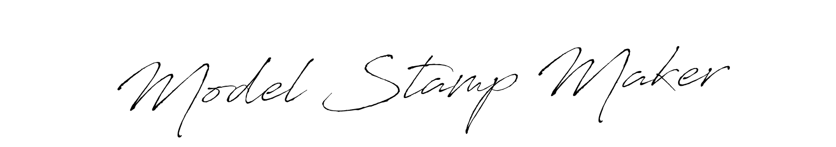 Also we have Model Stamp Maker name is the best signature style. Create professional handwritten signature collection using Antro_Vectra autograph style. Model Stamp Maker signature style 6 images and pictures png