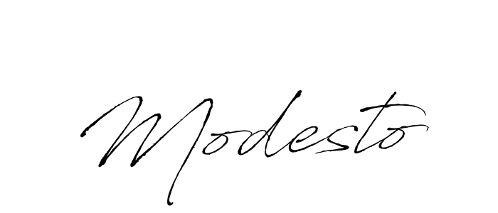 How to make Modesto name signature. Use Antro_Vectra style for creating short signs online. This is the latest handwritten sign. Modesto signature style 6 images and pictures png