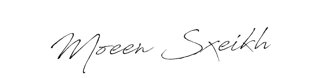How to make Moeen Sxeikh name signature. Use Antro_Vectra style for creating short signs online. This is the latest handwritten sign. Moeen Sxeikh signature style 6 images and pictures png