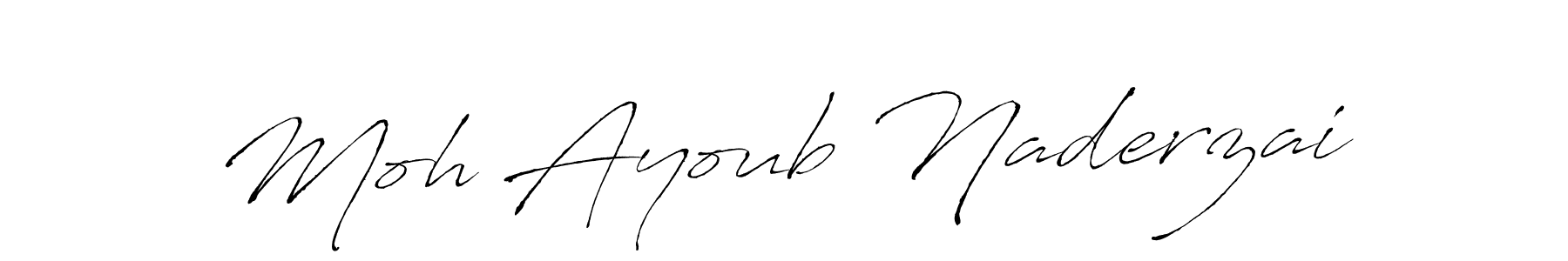 It looks lik you need a new signature style for name Moh Ayoub Naderzai. Design unique handwritten (Antro_Vectra) signature with our free signature maker in just a few clicks. Moh Ayoub Naderzai signature style 6 images and pictures png