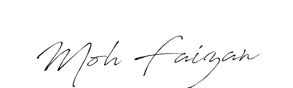 Use a signature maker to create a handwritten signature online. With this signature software, you can design (Antro_Vectra) your own signature for name Moh Faizan. Moh Faizan signature style 6 images and pictures png