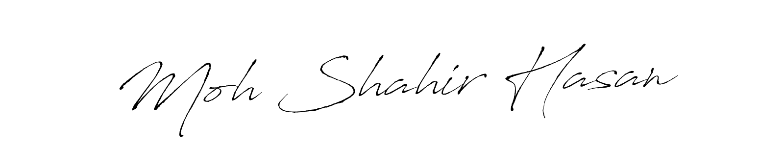 if you are searching for the best signature style for your name Moh Shahir Hasan. so please give up your signature search. here we have designed multiple signature styles  using Antro_Vectra. Moh Shahir Hasan signature style 6 images and pictures png