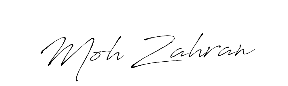 Make a beautiful signature design for name Moh Zahran. With this signature (Antro_Vectra) style, you can create a handwritten signature for free. Moh Zahran signature style 6 images and pictures png