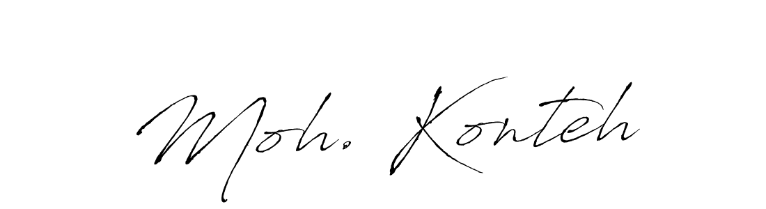 The best way (Antro_Vectra) to make a short signature is to pick only two or three words in your name. The name Moh. Konteh include a total of six letters. For converting this name. Moh. Konteh signature style 6 images and pictures png