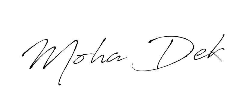 Design your own signature with our free online signature maker. With this signature software, you can create a handwritten (Antro_Vectra) signature for name Moha Dek. Moha Dek signature style 6 images and pictures png