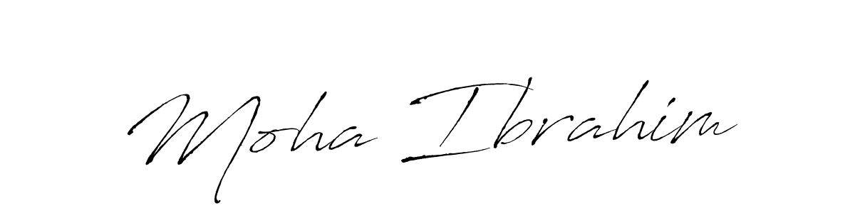 Make a beautiful signature design for name Moha Ibrahim. With this signature (Antro_Vectra) style, you can create a handwritten signature for free. Moha Ibrahim signature style 6 images and pictures png