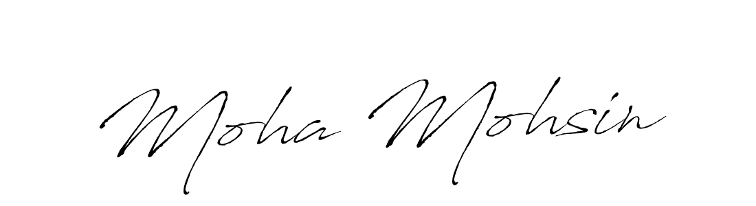 How to make Moha Mohsin name signature. Use Antro_Vectra style for creating short signs online. This is the latest handwritten sign. Moha Mohsin signature style 6 images and pictures png