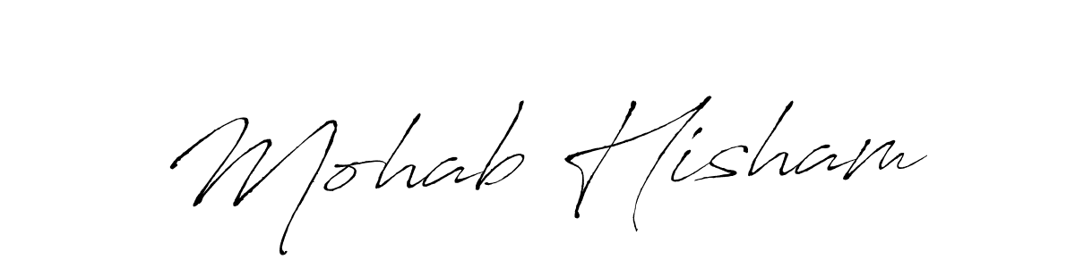 Design your own signature with our free online signature maker. With this signature software, you can create a handwritten (Antro_Vectra) signature for name Mohab Hisham. Mohab Hisham signature style 6 images and pictures png