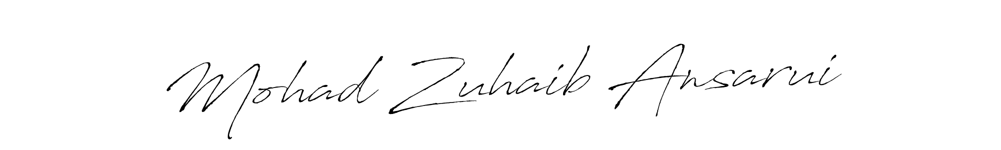 Design your own signature with our free online signature maker. With this signature software, you can create a handwritten (Antro_Vectra) signature for name Mohad Zuhaib Ansarui. Mohad Zuhaib Ansarui signature style 6 images and pictures png