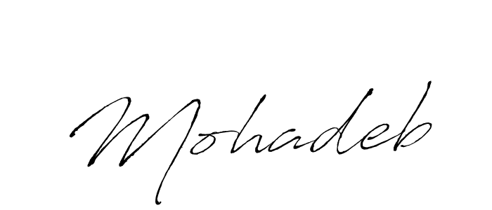 Design your own signature with our free online signature maker. With this signature software, you can create a handwritten (Antro_Vectra) signature for name Mohadeb. Mohadeb signature style 6 images and pictures png