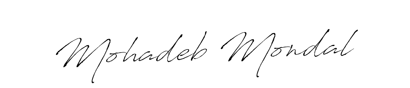 How to make Mohadeb Mondal name signature. Use Antro_Vectra style for creating short signs online. This is the latest handwritten sign. Mohadeb Mondal signature style 6 images and pictures png