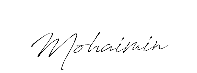 Create a beautiful signature design for name Mohaimin. With this signature (Antro_Vectra) fonts, you can make a handwritten signature for free. Mohaimin signature style 6 images and pictures png