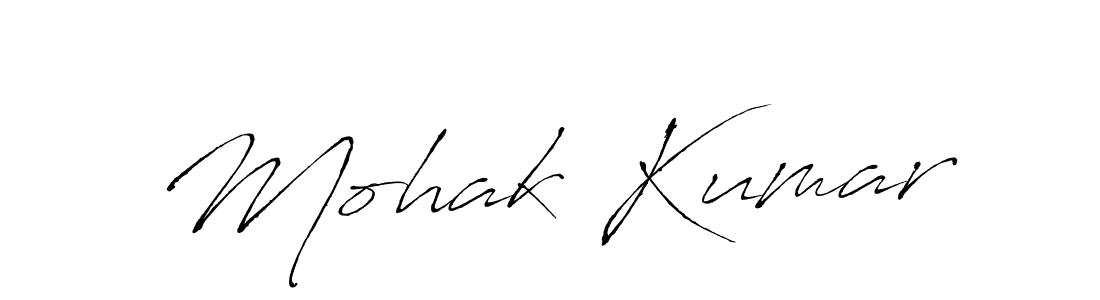 Make a beautiful signature design for name Mohak Kumar. With this signature (Antro_Vectra) style, you can create a handwritten signature for free. Mohak Kumar signature style 6 images and pictures png