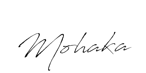 Use a signature maker to create a handwritten signature online. With this signature software, you can design (Antro_Vectra) your own signature for name Mohaka. Mohaka signature style 6 images and pictures png