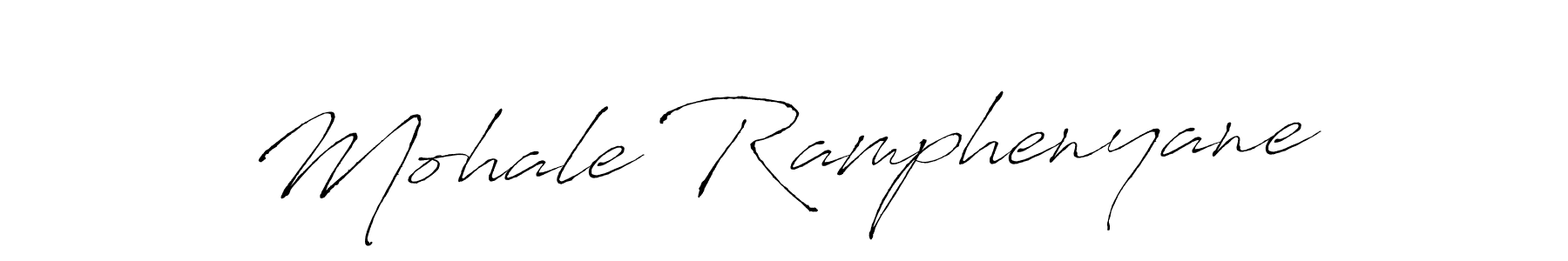 The best way (Antro_Vectra) to make a short signature is to pick only two or three words in your name. The name Mohale Ramphenyane include a total of six letters. For converting this name. Mohale Ramphenyane signature style 6 images and pictures png