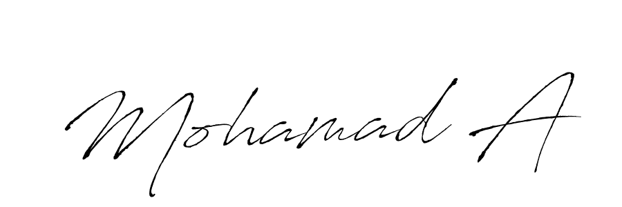 Similarly Antro_Vectra is the best handwritten signature design. Signature creator online .You can use it as an online autograph creator for name Mohamad A. Mohamad A signature style 6 images and pictures png
