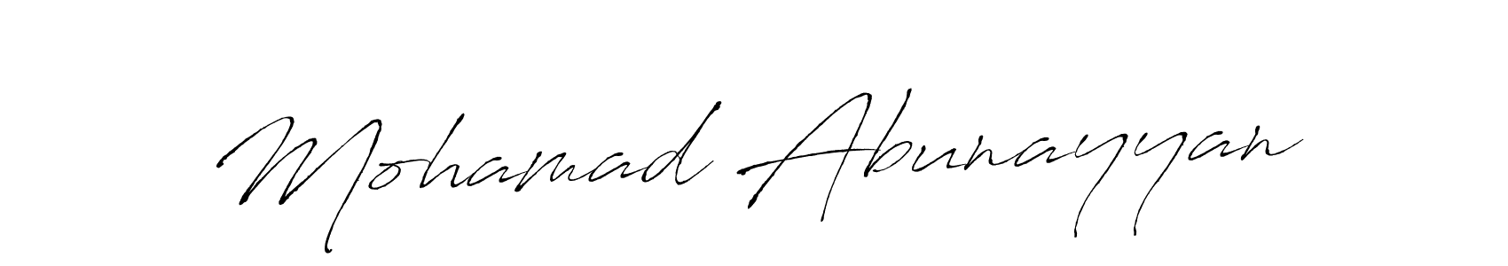 Mohamad Abunayyan stylish signature style. Best Handwritten Sign (Antro_Vectra) for my name. Handwritten Signature Collection Ideas for my name Mohamad Abunayyan. Mohamad Abunayyan signature style 6 images and pictures png