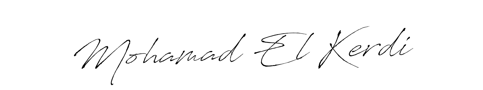 Design your own signature with our free online signature maker. With this signature software, you can create a handwritten (Antro_Vectra) signature for name Mohamad El Kerdi. Mohamad El Kerdi signature style 6 images and pictures png