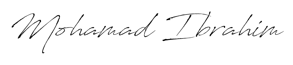 Style your name Mohamad Ibrahim with confidence using Antro_Vectra signature design. Simple, elegant, and ready for immediate document use. Mohamad Ibrahim signature style 6 images and pictures png