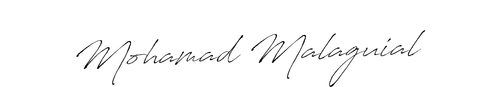 Use a signature maker to create a handwritten signature online. With this signature software, you can design (Antro_Vectra) your own signature for name Mohamad Malaguial. Mohamad Malaguial signature style 6 images and pictures png