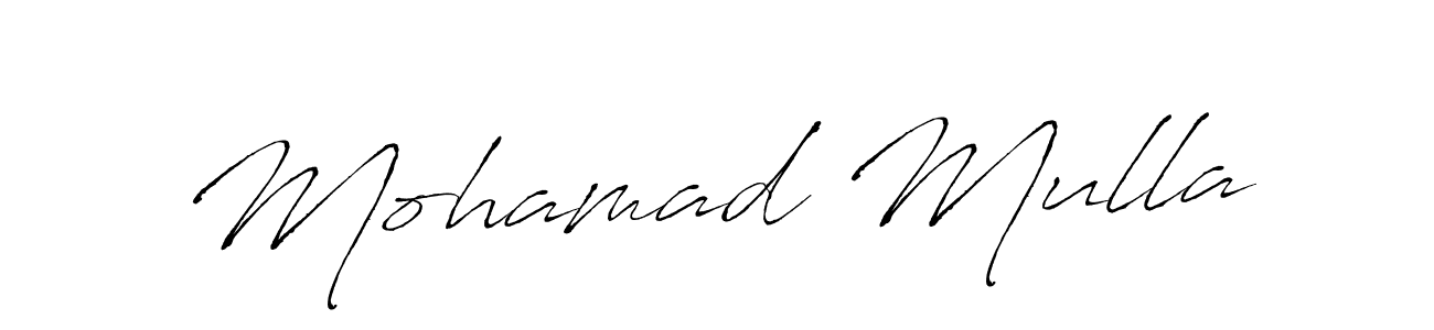 Design your own signature with our free online signature maker. With this signature software, you can create a handwritten (Antro_Vectra) signature for name Mohamad Mulla. Mohamad Mulla signature style 6 images and pictures png