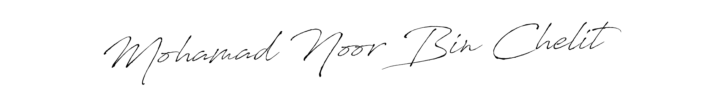 Make a beautiful signature design for name Mohamad Noor Bin Chelit. With this signature (Antro_Vectra) style, you can create a handwritten signature for free. Mohamad Noor Bin Chelit signature style 6 images and pictures png