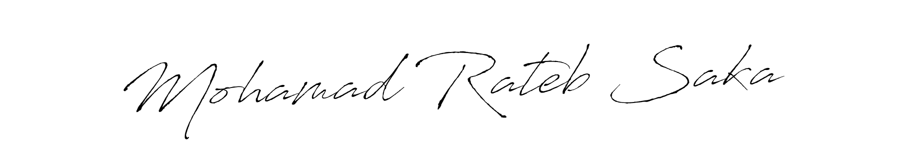 Design your own signature with our free online signature maker. With this signature software, you can create a handwritten (Antro_Vectra) signature for name Mohamad Rateb Saka. Mohamad Rateb Saka signature style 6 images and pictures png