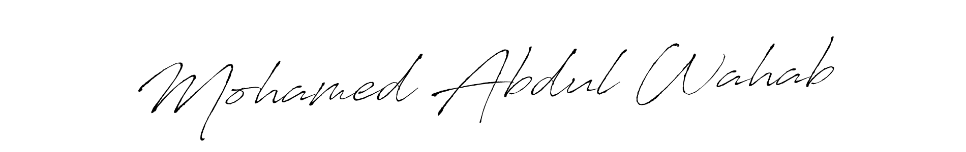 Create a beautiful signature design for name Mohamed Abdul Wahab. With this signature (Antro_Vectra) fonts, you can make a handwritten signature for free. Mohamed Abdul Wahab signature style 6 images and pictures png