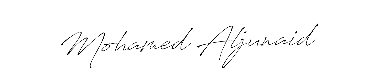 Make a beautiful signature design for name Mohamed Aljunaid. With this signature (Antro_Vectra) style, you can create a handwritten signature for free. Mohamed Aljunaid signature style 6 images and pictures png