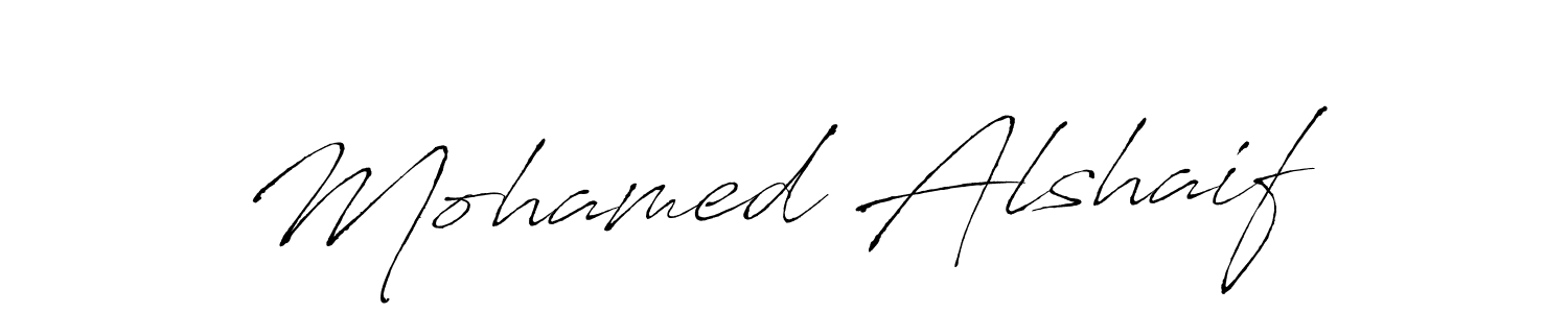 How to make Mohamed Alshaif name signature. Use Antro_Vectra style for creating short signs online. This is the latest handwritten sign. Mohamed Alshaif signature style 6 images and pictures png