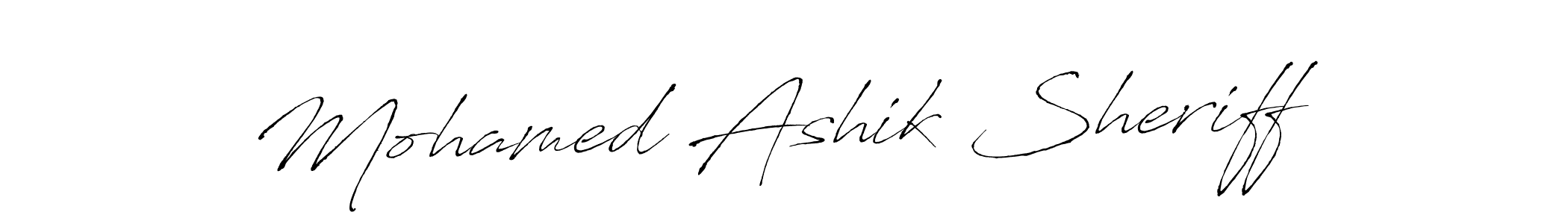 How to make Mohamed Ashik Sheriff signature? Antro_Vectra is a professional autograph style. Create handwritten signature for Mohamed Ashik Sheriff name. Mohamed Ashik Sheriff signature style 6 images and pictures png