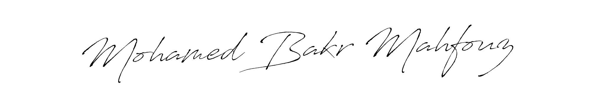 Make a beautiful signature design for name Mohamed Bakr Mahfouz. With this signature (Antro_Vectra) style, you can create a handwritten signature for free. Mohamed Bakr Mahfouz signature style 6 images and pictures png