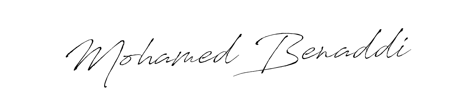 Create a beautiful signature design for name Mohamed Benaddi. With this signature (Antro_Vectra) fonts, you can make a handwritten signature for free. Mohamed Benaddi signature style 6 images and pictures png