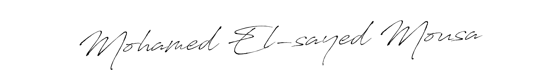 Also we have Mohamed El-sayed Mousa name is the best signature style. Create professional handwritten signature collection using Antro_Vectra autograph style. Mohamed El-sayed Mousa signature style 6 images and pictures png