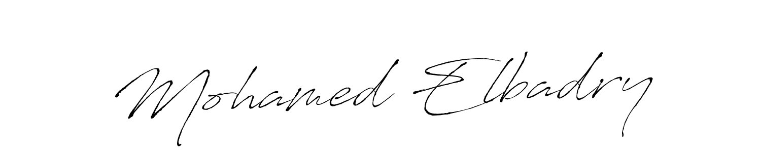 Create a beautiful signature design for name Mohamed Elbadry. With this signature (Antro_Vectra) fonts, you can make a handwritten signature for free. Mohamed Elbadry signature style 6 images and pictures png