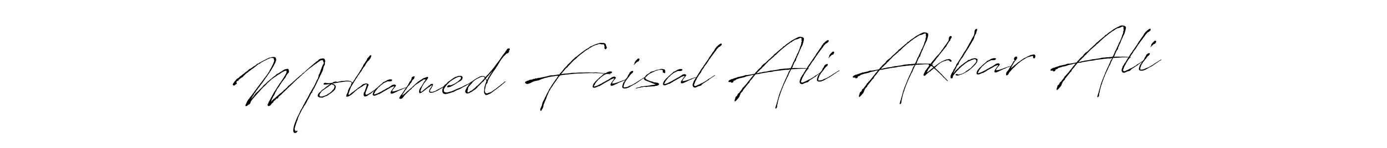 The best way (Antro_Vectra) to make a short signature is to pick only two or three words in your name. The name Mohamed Faisal Ali Akbar Ali include a total of six letters. For converting this name. Mohamed Faisal Ali Akbar Ali signature style 6 images and pictures png