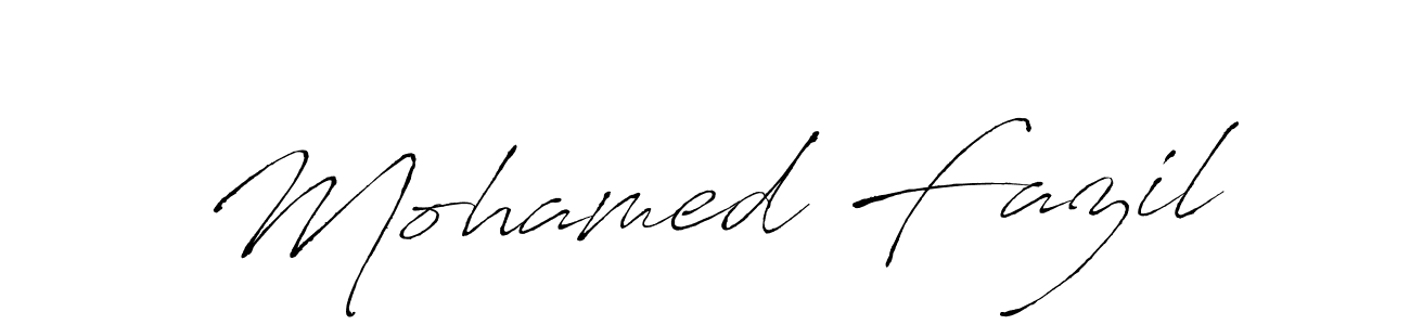 Make a beautiful signature design for name Mohamed Fazil. With this signature (Antro_Vectra) style, you can create a handwritten signature for free. Mohamed Fazil signature style 6 images and pictures png