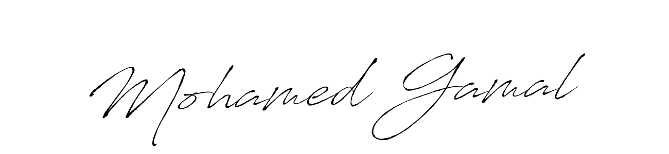 Make a beautiful signature design for name Mohamed Gamal. With this signature (Antro_Vectra) style, you can create a handwritten signature for free. Mohamed Gamal signature style 6 images and pictures png