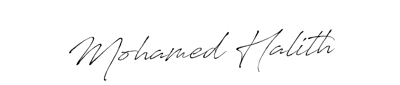 The best way (Antro_Vectra) to make a short signature is to pick only two or three words in your name. The name Mohamed Halith include a total of six letters. For converting this name. Mohamed Halith signature style 6 images and pictures png