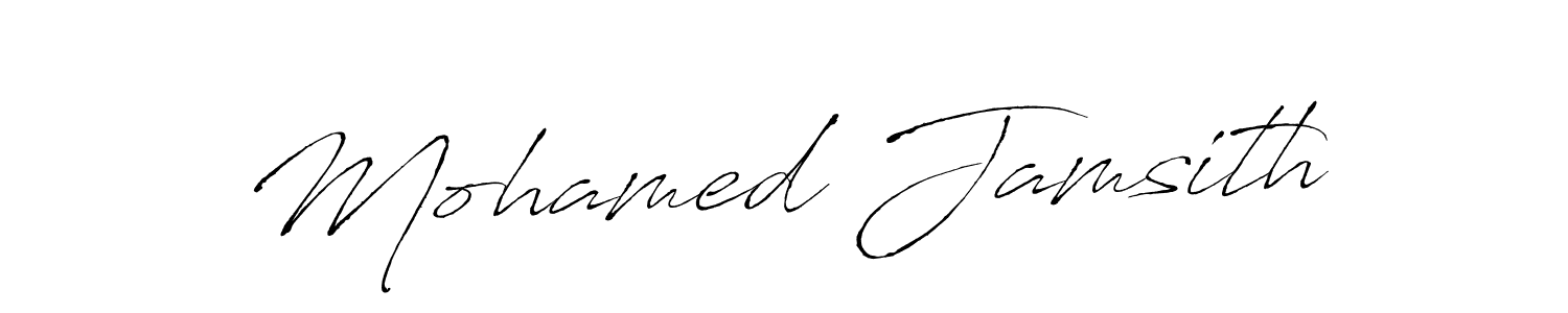 Make a beautiful signature design for name Mohamed Jamsith. With this signature (Antro_Vectra) style, you can create a handwritten signature for free. Mohamed Jamsith signature style 6 images and pictures png