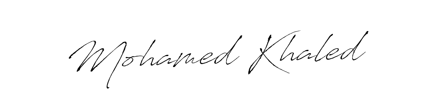 How to make Mohamed Khaled name signature. Use Antro_Vectra style for creating short signs online. This is the latest handwritten sign. Mohamed Khaled signature style 6 images and pictures png