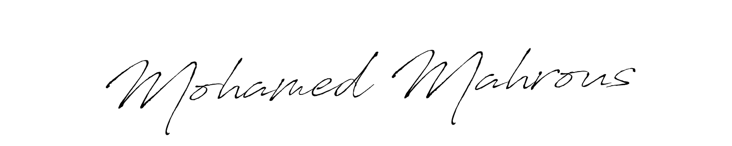 Make a beautiful signature design for name Mohamed Mahrous. With this signature (Antro_Vectra) style, you can create a handwritten signature for free. Mohamed Mahrous signature style 6 images and pictures png