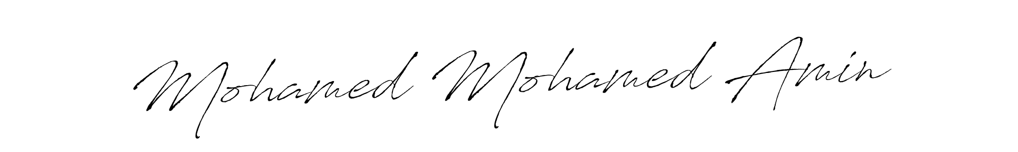 Make a beautiful signature design for name Mohamed Mohamed Amin. With this signature (Antro_Vectra) style, you can create a handwritten signature for free. Mohamed Mohamed Amin signature style 6 images and pictures png