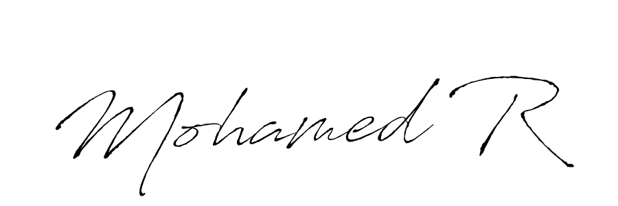 Mohamed R stylish signature style. Best Handwritten Sign (Antro_Vectra) for my name. Handwritten Signature Collection Ideas for my name Mohamed R. Mohamed R signature style 6 images and pictures png