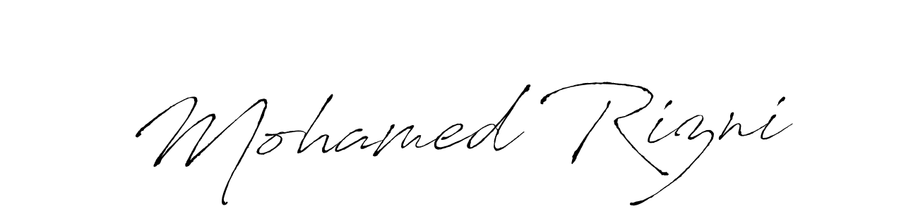 Create a beautiful signature design for name Mohamed Rizni. With this signature (Antro_Vectra) fonts, you can make a handwritten signature for free. Mohamed Rizni signature style 6 images and pictures png