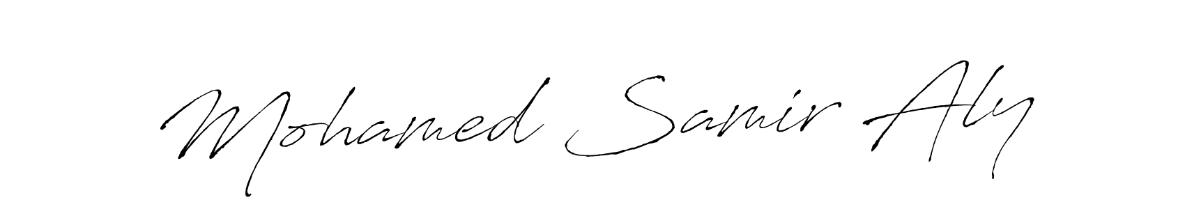 How to make Mohamed Samir Aly signature? Antro_Vectra is a professional autograph style. Create handwritten signature for Mohamed Samir Aly name. Mohamed Samir Aly signature style 6 images and pictures png