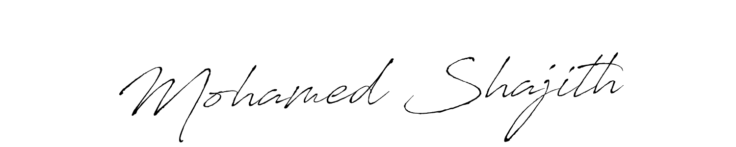 Create a beautiful signature design for name Mohamed Shajith. With this signature (Antro_Vectra) fonts, you can make a handwritten signature for free. Mohamed Shajith signature style 6 images and pictures png