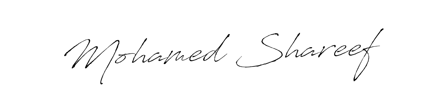 Make a beautiful signature design for name Mohamed Shareef. With this signature (Antro_Vectra) style, you can create a handwritten signature for free. Mohamed Shareef signature style 6 images and pictures png