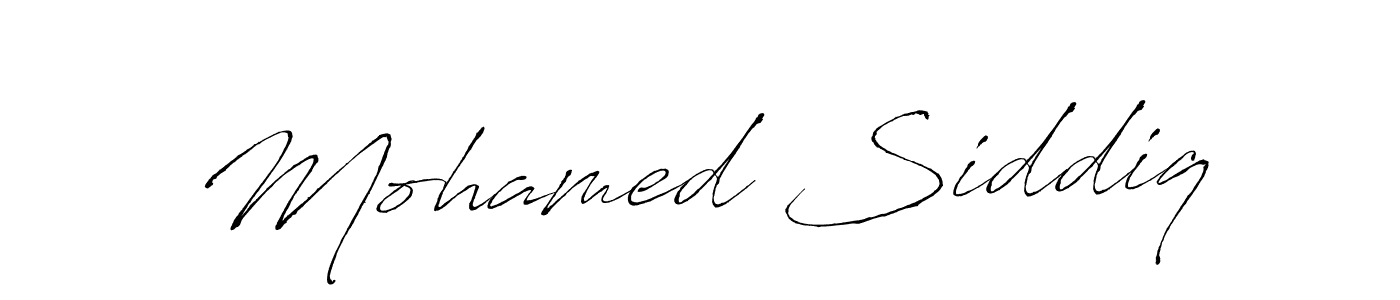 Make a beautiful signature design for name Mohamed Siddiq. With this signature (Antro_Vectra) style, you can create a handwritten signature for free. Mohamed Siddiq signature style 6 images and pictures png